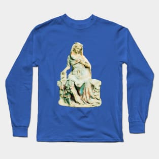 Mary of the Annunciation Watercolor Long Sleeve T-Shirt